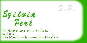 szilvia perl business card